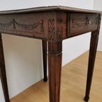Antiek Frans Houten Bijzettafeltje Plantentafel Haltafeltje thumbnail 5