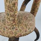Zeldzame, Zeer Decoratieve 19E-Eeuwse Stierenhoornfauteuil (1870) thumbnail 11