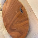 1960s Round Wall Mirror With Teak Frame thumbnail 2