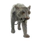 Mid Century Lederen Panter Beeld Liberty Of London 43cm thumbnail 4
