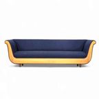 Primafila Sofa By Luca Meda In Blue Velvet For Molteni & Co / 1991 thumbnail 2