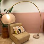 Italian Arc Lamp With Taupe Marble Base thumbnail 4