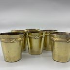 Set Antieke Aperitief Cups Messing 6 Stuks thumbnail 7