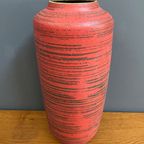 Large Ceramic Red Vase By Scheurich Germany Model 517-45 thumbnail 4