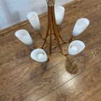 Vintage Spoetnik Lamp, Hout En Glas. Door Drevo Humpolec - M0596 thumbnail 7