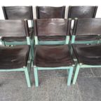 6X Vintage Eettafel Stoelen thumbnail 9