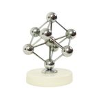 Vintage Atomium Beeldje Chroom Keramiek Expo 58 Souvenir thumbnail 2