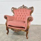 Vintage Barok Fauteuil / Éénzit / Retro Stoel thumbnail 4