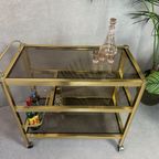 Vintage 80’S Bar Trolley – Hollywood Regency thumbnail 4