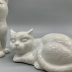 Decoratie Katten Wit Porselein Set thumbnail 6