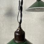 3X Industriële Hanglamp – Groene Emaille thumbnail 10