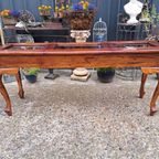 Engelse Vitrine Tafel, Sidetable Met 3 Klepdeuren Afm. thumbnail 5