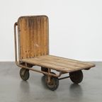 Oude, Zware En Zeer Decoratieve Industriële Transport Kar thumbnail 8
