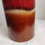 Vintage Scheuring West Germany Vaas Karaf Rood Bruin Lava 447-22 thumbnail 8