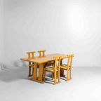 Symmetrische Postmoderne Italiaanse Eetkamerstoelen In Beuk, 1980 thumbnail 10