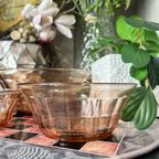 Schalen Set Persglas Roze France Vintage thumbnail 7