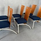 6X Vintage ‘Memphis’ Stoelen thumbnail 7