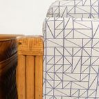 Set Van 2 Bamboo En Rottan Fauteuils Met Grafisch Patroon thumbnail 13