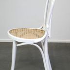 Wit Geschilderde Originele Antieke Thonet Stoel Model Nr. 18 thumbnail 4