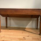 Antieke Petrin Tafel In Eikenhout Circa 1850 thumbnail 3