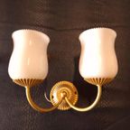 Vintage Plafoniere, Plafond Lamp, Helder Reliëf Glas thumbnail 7