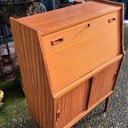 Vintage Secretaire, Klep Bureau, Schijftafel thumbnail 4