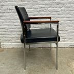 Midcentury Stoel, Chroom Zwart Hout - Industrieel Bauhaus thumbnail 3