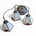 3 Light Chandelier With Glass Shades /art Deco thumbnail 11
