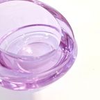 Vintage Glazen Asbak Kristalglas Lila Glaswerk thumbnail 4