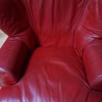 Rood Leren Lounge Fauteuil Door Calia Italia, 1990S thumbnail 15