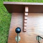 Vintage Eikenhouten Kapstok, Art Deco Style, Wandkapstok thumbnail 10