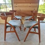 4 Deense Teak Eetkamerstoelen Van Dyrlund thumbnail 10