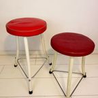 Vintage Brabantia Krukjes. 2 Krukjes Brabantia. Rood Wit. Industrieel Design. thumbnail 5