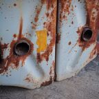Pair Of Industrial Steel Leather Benches thumbnail 11