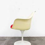 Vintage Tulip Fauteuil Rood/Wit - Eero Saarinen Voor Knoll thumbnail 6