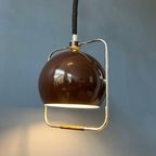 Vintage Gepo Hanglamp In Bruine Kleur | Space Age Light Fixture | Mid Century Moderne Plafondlamp thumbnail 2