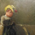 Lilian Adcock (1944) "Poppen". Olieverf Op Paneel thumbnail 8