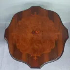 Vintage Italiaanse Notenhout Wijntafeltje Bijzet- Plantentafel Met Inlay thumbnail 4