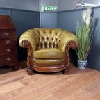 Vintage Leren Chesterfield Clubfauteuil In Barokstijl thumbnail 3