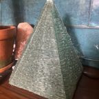 Vintage Glas En Ijzerdraad Pyramide Tafellamp 1968 thumbnail 8