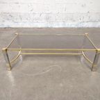 Vintage Chroom & Messing Salontafel thumbnail 7