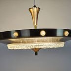 Vintage - Lakro Style - Ufo Hanglamp - 'Champagne Gold' - Glas - 70S thumbnail 6