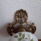 Vintage Italiaanse Haak Messing Met Porselijn thumbnail 5