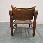 Antieke / Vintage Safari Chair Stoel Fauteuil Brutalist thumbnail 6