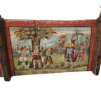 Antiek Siciliaans Beschilderd Wagenschot thumbnail 6