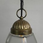Art Deco Hanglamp Met 6 Hoekige Kap Aan Ketting, Jaren 30 thumbnail 12