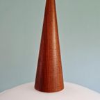 Ophanging In Witte Opaline En Teakhout, Scandinavische Stijl thumbnail 5