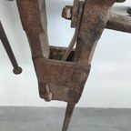 Antieke Bankschroef Met Lange Staart. thumbnail 9