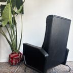 Mid-century Fauteuil 🖤 Zwarte Skai thumbnail 5