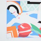 Offset Litho Naar Tom Wesselmann Monica With Tulips 299/450 Pop Art thumbnail 4